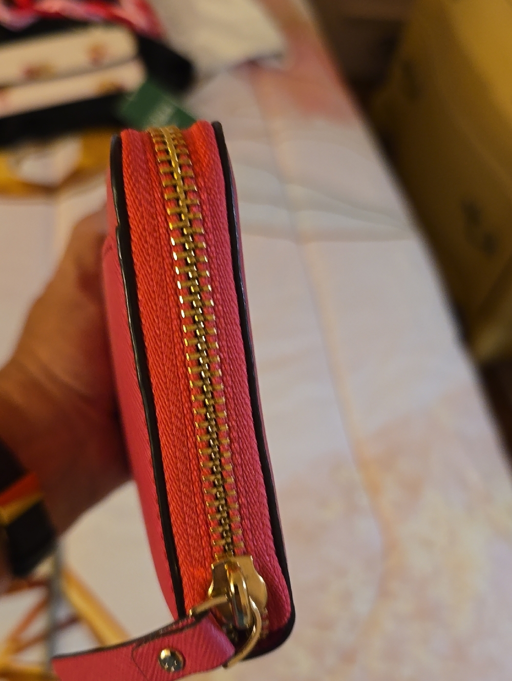 kate spade New York Pink Zip-Around Wallet  NWOT - Picture 3 of 6